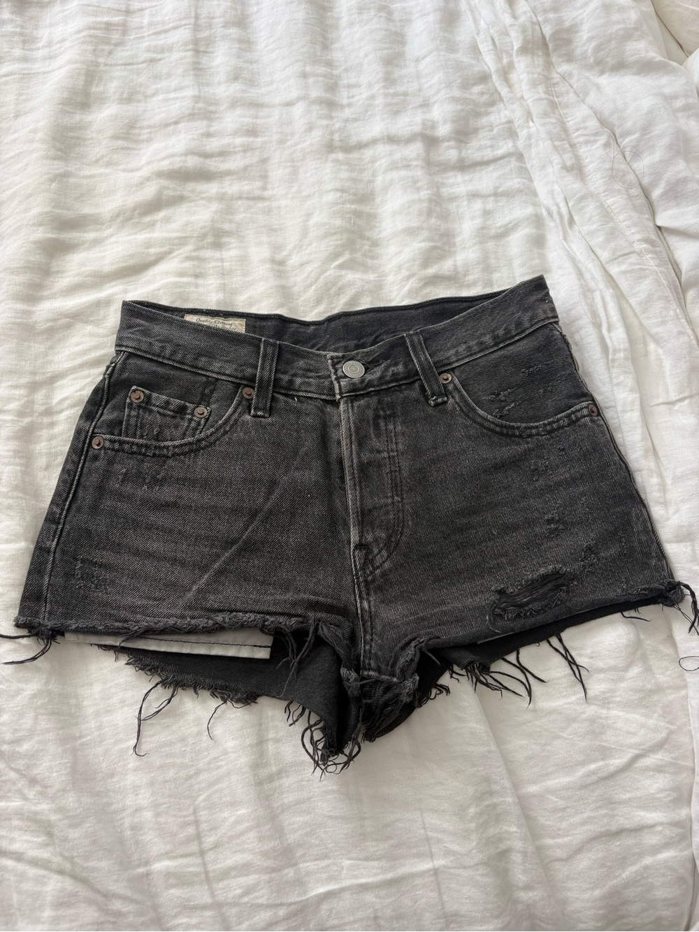 Black Denim Shorts